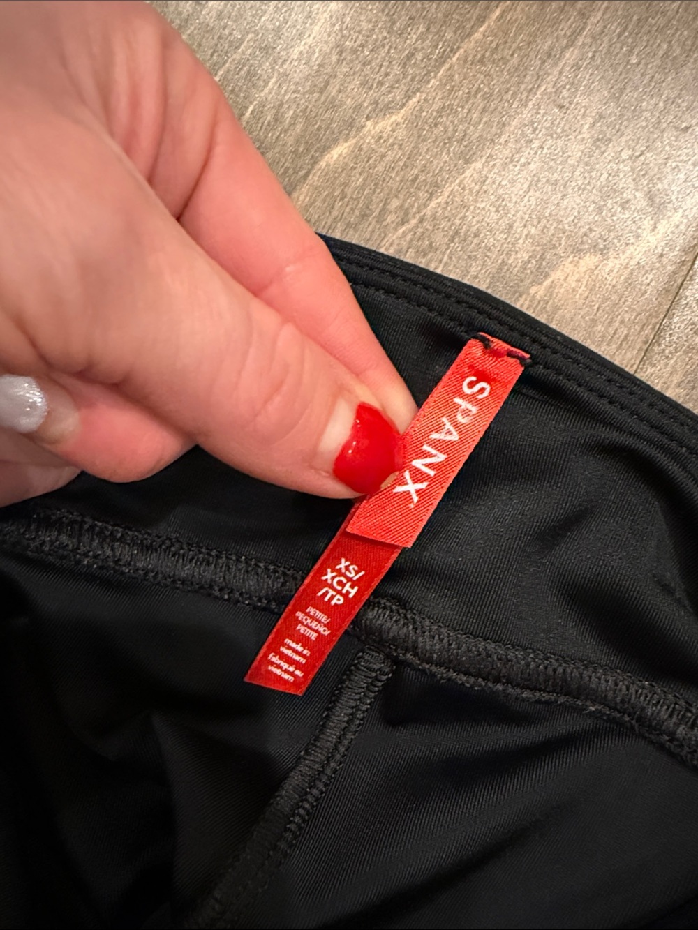 SPANX Black High-Waist Shiny Leggings - Picture 2 of 2